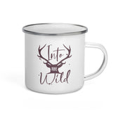 "Into the Wild" Camping Enamel Mug